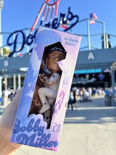 LA Dodgers Bobby Miller Bobblehead 7/3 SGA Stadium Give Away