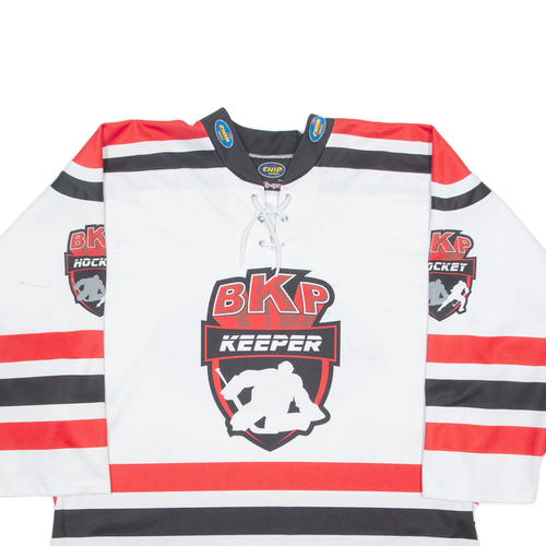 CHIP SPORT BKP Keeper Hockey Herren Trikot weiß 3/4 Arm USA L - Bild 2 von 6