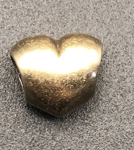 Pandora 14K Yellow Gold PUFFY SMOOTH HEART 585 ALE Charm 750119 - Picture 2 of 4