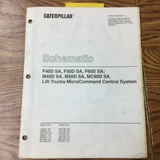 CAT Caterpillar F/M40D 50D MC60D MICRO COMMAND CONTROL SCHEMATIC FORK LIFT TRUCK