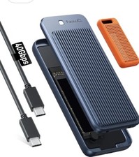 40Gbps M.2 NVMe SSD Enclosure, Maintenance-Free, Dual-Sided Raised Heatsink,...