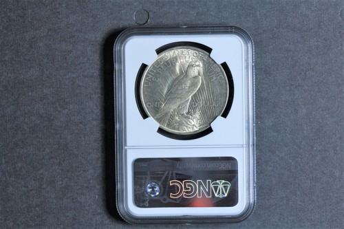 1923 PEACE DOLLAR GRADED MS-62 by NGC **NICE** - Picture 2 of 2