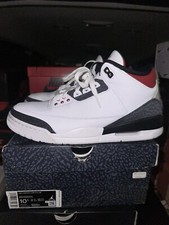 Size 10.5 Nike Air Jordan 3 Retro Denim SE Fire Red 2020 CZ6431-100 Black White