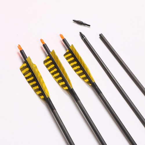 12pcs Archery 32" Hunting Arrows Spine 400 with 4" Turkey Feather for Recurve-AU - Picture 15 of 16