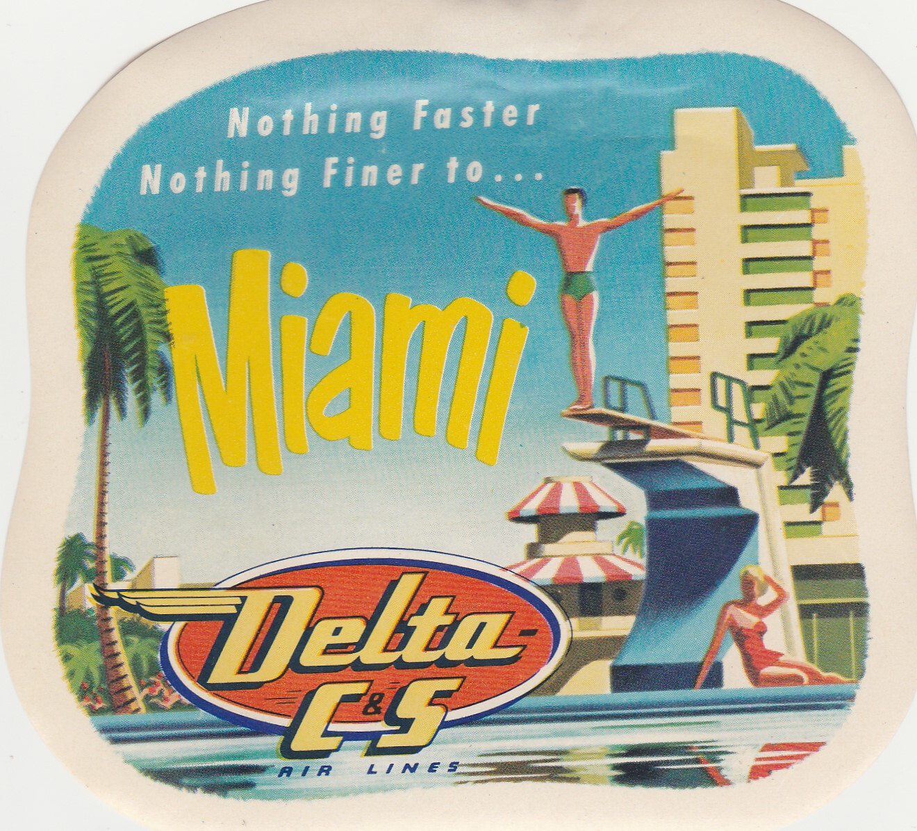 Delta C & S US airline baggage label eBay