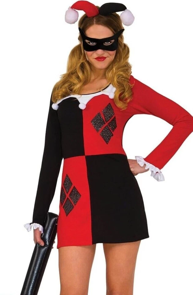 Harley Quinn DC Comics Classic Villain Dress Up Halloween Adult S/M Costume - Image 2 of 4