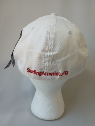 Flexfit Stretch USA Surf Team NEW Hat Surfing America Flag Autograph White - Picture 11 of 19