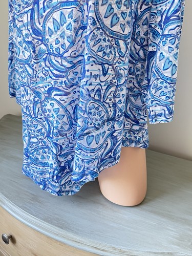 Camisa Lulu B Top Coastal XL Estampado Tortuga Marina Tropical Resort Playa Náutica - Imagen 6 de 8