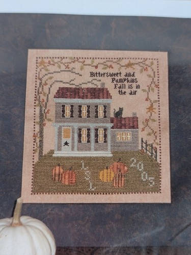 Chessie and Me BITTERSWEET AND PUMPKIN SAMPLER Counted Cross Stitch Pattern - Picture 3 of 7