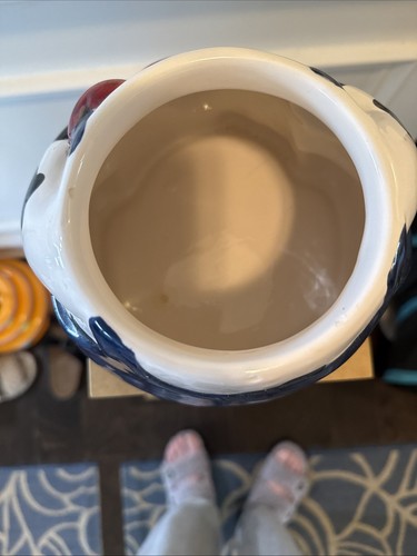 Vintage Ceramic Holstein Cow Cookie Jar 10” Tall Preowned No Cracks Or Chips - Picture 3 of 7