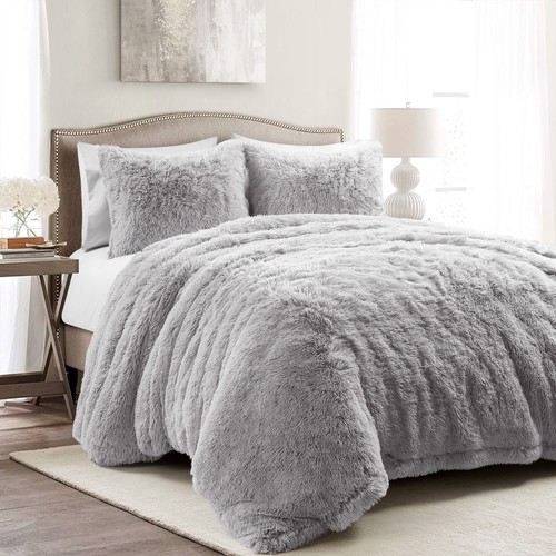 Lush Decor Emma Faux Fur Cozy Super Soft Oversized Duvet