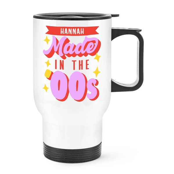 Personalisierte Made In The 00S Reisebecher Mit Griff 2000 Geburtstag Bruder-image
