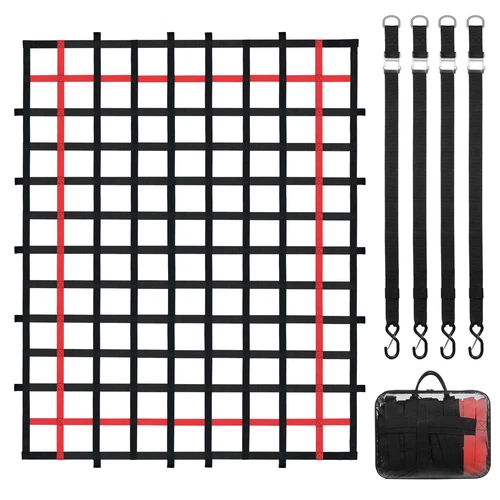 Cargo Net Heavy Duty Truck Net 96" x 72" Adjustable Buckles & S-Hooks