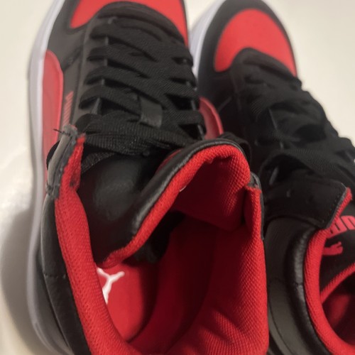 Puma Youth US 6,5 High Top Basketballschuhe schwarz weiß rot Caven Mid JR - Bild 14 von 21