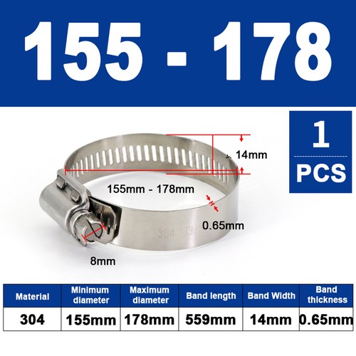 Hose Clamps Jubilee Clips Worm drive Mikalors Kale Stainless Steel Pipe Clip 304 - Picture 29 of 37