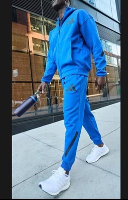 Adidas Z.N.E. 2pcs Track Hooded Jacket & Pants Royal Blue JF6541