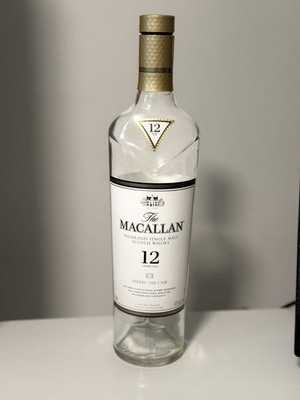The Macallan 12 Year Old Sherry Oak Cask Scotch Whisky Empty Bottle