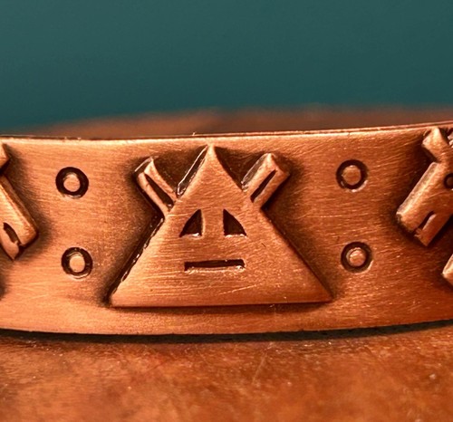 Native American Copper Bracelet Bell Trading Post Child’s Size Vintage Retro Vtg - Picture 7 of 7