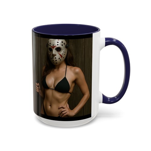 Jason As A Hot Girl In A Bikini Coffee Cup Mug Friday the 13th Halloween Horror - Picture 4 of 79