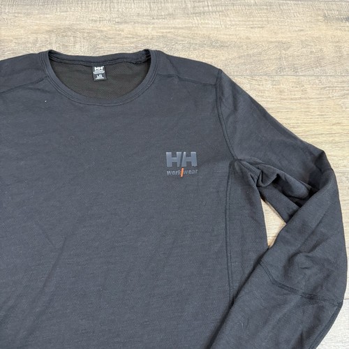 Helly Hansen Work Wear Wool Blend Long Sleeve Shirt (M/L) 57% Merino slim B19 - Picture 6 of 20