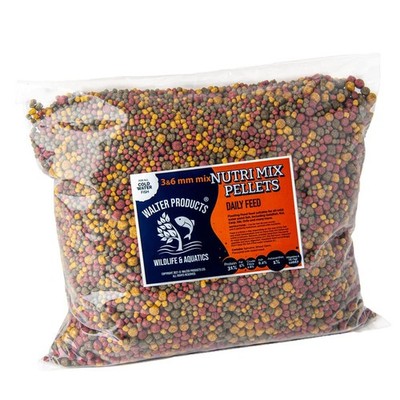 Walters Allround 3mm & 6mm Nutri Mix Teich Fischfutter Pellet 1 kg (1er Pack) 