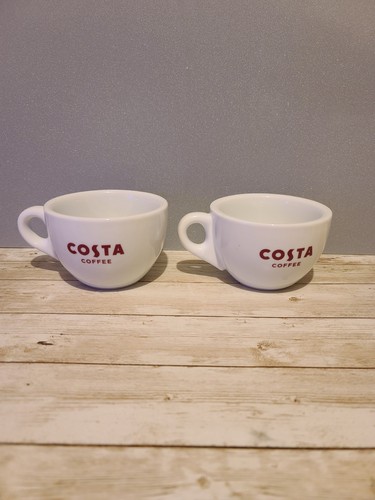 2 Costa Coffee Porcelain Cappuccino/Coffee Cups - Picture 2 of 6