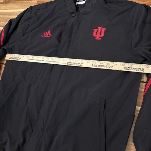 Indiana Hoosiers Adidas Team Issued Windbreaker Bomber Full Zip Jacket, Size LT - Bild 6 von 11