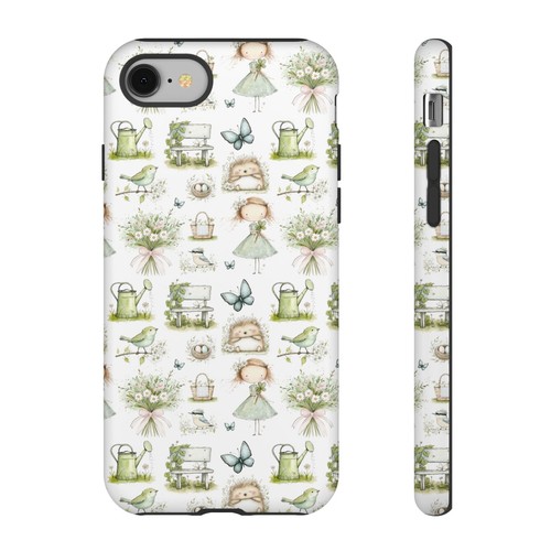 Phone Case, Elegant Girl in the Garden with Flowers and Birds - 第 122/255 張圖片