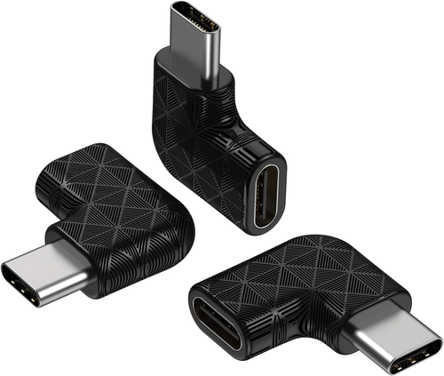 USB C Right Angle Adapter,90 Degree USB C to USB Type-C Male to Female Adapter ( - 第 11/12 張圖片