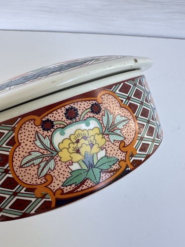 Vintage japanische Imari Schmuckschatulle mit Deckel - Bild 4 von 8
