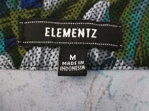 Elementz Jacket Blazer Size M 90s Full Zip Spring Turquoise Floral Lightweight - Picture 9 of 11
