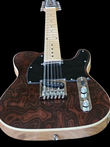 GREAT PLAYING NEW CURLY BURL MAPLE TELE STYLE 12 STRING PRO ELECTRIC GUITAR - Picture 2 of 17