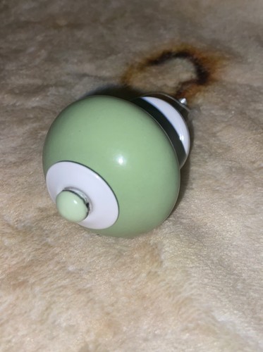 Hobby Lobby Home Accents Lime Green & White Ceramic Drawer Pull Handle (One)