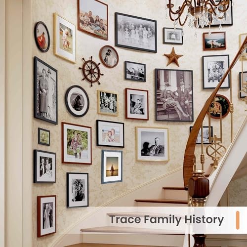 12x12 Frame,Solid Wood,Display Pictures 8x8,10x10 with Mat 12x12 (Single) Blue - Picture 6 of 6