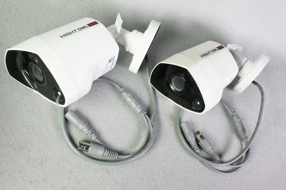 2 Night Owl 3.0 Security Cameras + Power Supplies + Cables Bundle - Tested - Image 2 of 4