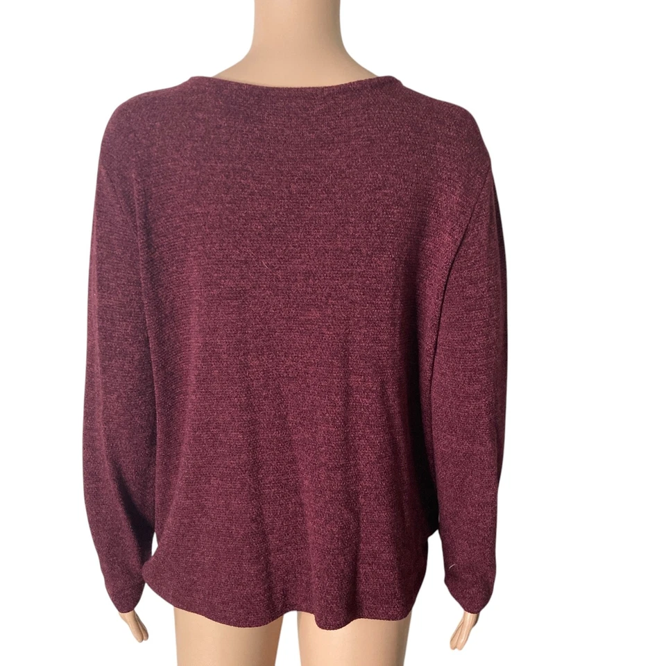 Suéter Pleione Mujer Mediano Rojo Borgoña Pullover  Foto 2 de 4