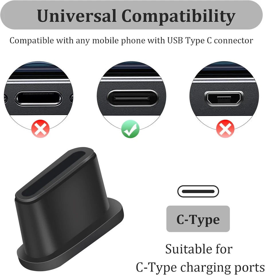 15x USB C Stöpsel Staubschutz Silikonhülle Typ C Staubschutzkappe - Bild 3 von 4