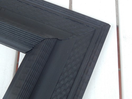 ARREDAMENTO ANTICA RARA CORNICE IN LEGNO NERA GHIOSCE' PERIODO ART DECO - Imagen 3 de 11