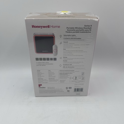 Timbre inalámbrico portátil Honeywell Home y pulsador serie 9 RDWL917AX2000 - Imagen 3 de 4