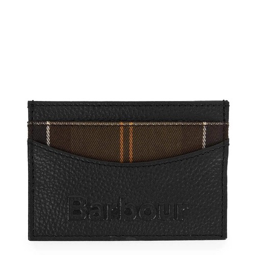 NEU - Offizielles Barbour Kartenetui mit geprägtem Logo klassisch schwarz