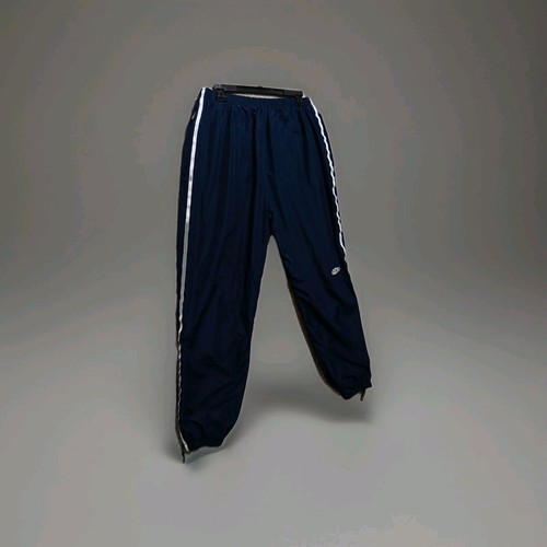 Pantaloni vintage Easton Track Warmup taglia large blu navy bianco logo caviglia zip tasche - Foto 11 di 16