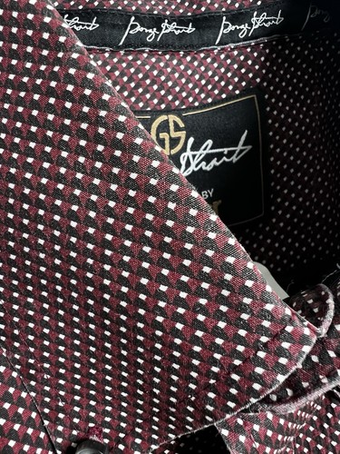 Wrangler George Strait Collection Shirt Mens Burgundy/Black XXL Cowboy Western - Picture 2 of 16