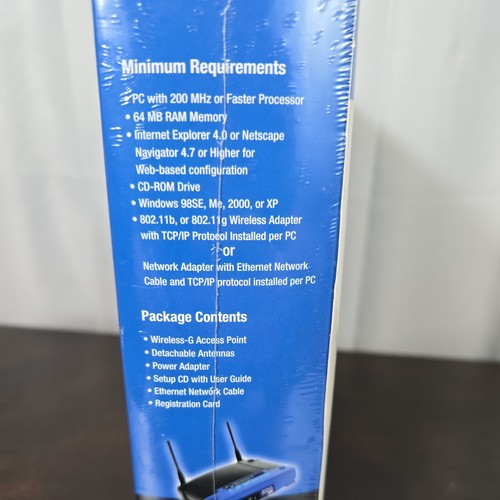Linksys Wireless-G Wi-Fi Access Point WAP54G 2.4GHz 802.11g 54Mbps Brand New - Picture 4 of 9