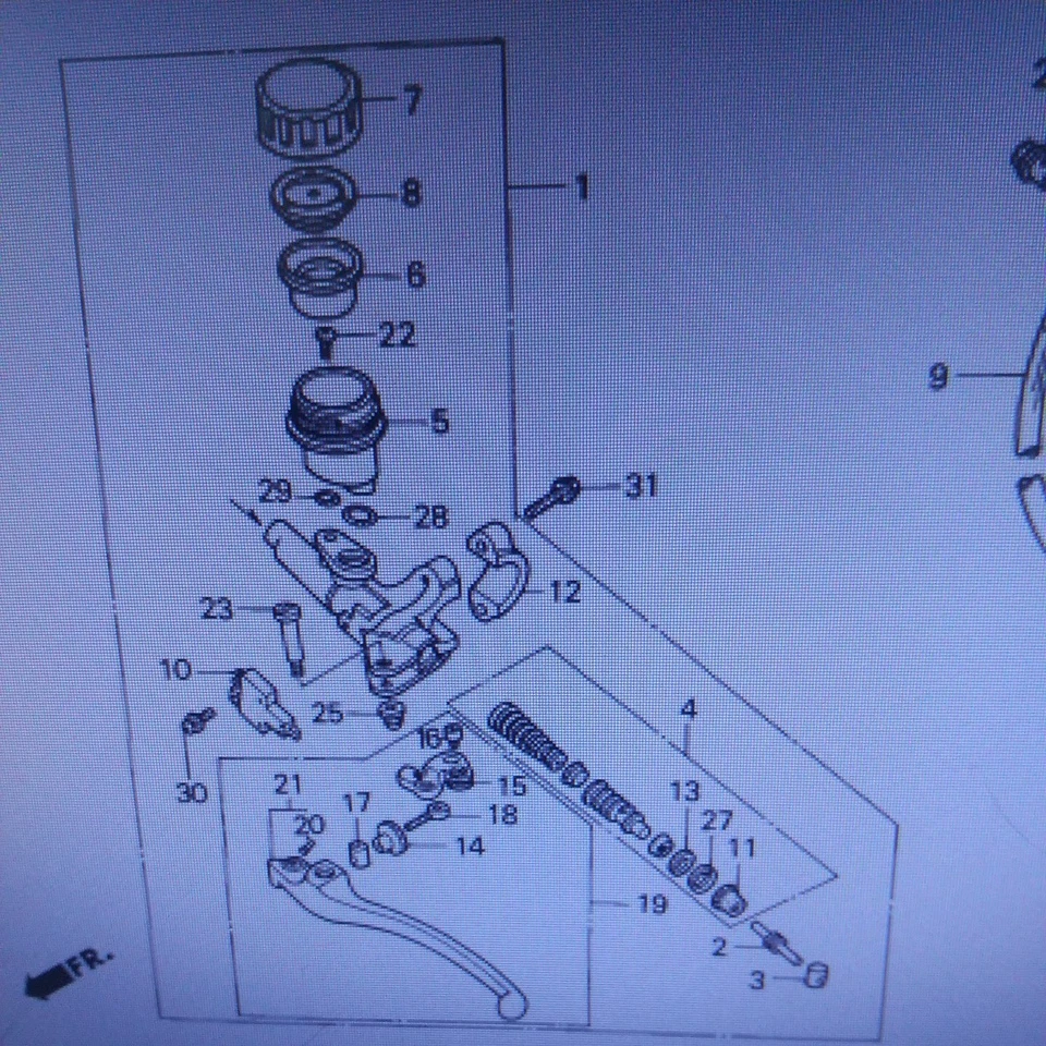 Juego de pistones cilindro maestro embrague genuino HONDA VFR750R RC30 22886-MB0-305 Foto 3 de 3