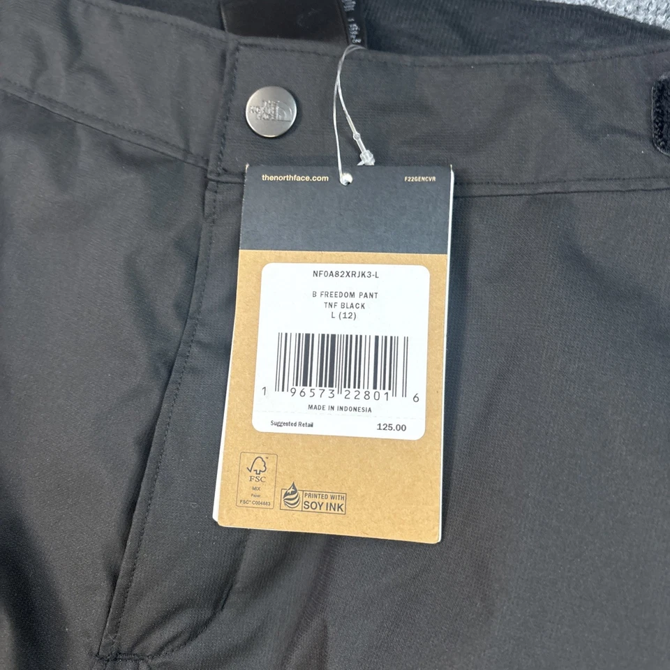 Pantalones de nieve North Face para niñas Lg 12 negros DryVent esquí al aire libre Foto 4 de 4