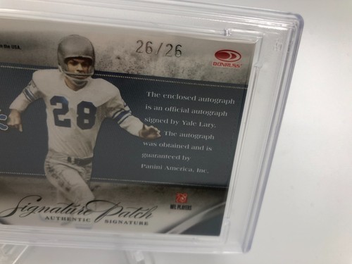 YALE LARY PATCH AUTO RARE/26 Card National Treasures DETROIT LIONS HOF PSA 7 - Picture 12 of 12