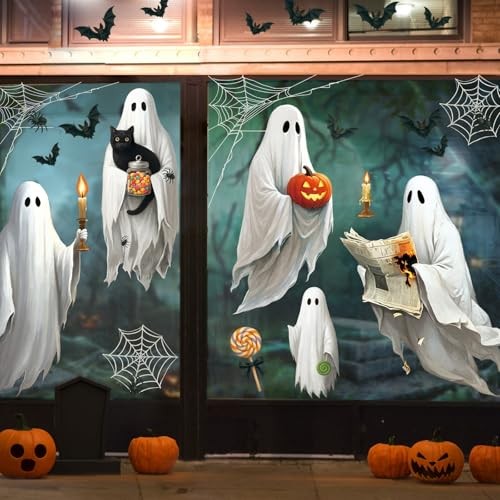 Großes Halloween Geist Fenster Klammern Deko, 4 Blatt Halloween: Stil B - Bild 7 von 8