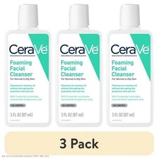 3 PACK!!! CeraVe Foaming Face Wash with Hyaluronic Acid and Niacinamide- 3 fl oz