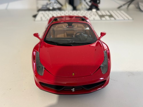 Ferrari 458 Spider Hot Wheels 1:18 Diecast Model Car, Red New Boxed, Rare - Picture 3 of 11