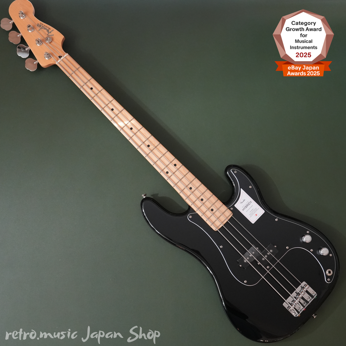 Fender Made in Japan Hybrid II Maple Fingerboard Black Precision
